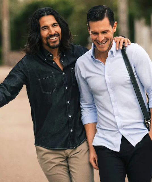 Jupiter Hemd Heren Denim blauw