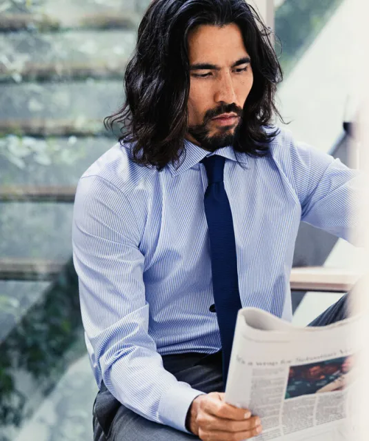 Yellow Bow 50  Hemd Slim Fit Heren Wit