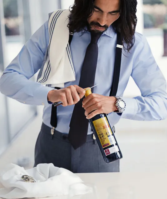 Black Bow 60  Hemd Slim Fit Heren Wit