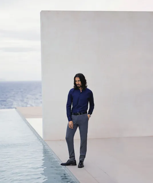 Purple Bow 146  Hemd Slim Fit Heren Ecru