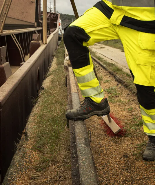 6527 SIGNALISATIESTRETCHBROEK MET SPIJKERZAKKEN EN 37,5™ TECHNOLOGIE EN ISO 20471 KLASSE 2 Geel/zwart