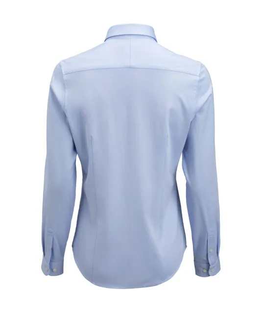 Indigo Bow 132   Hemd Contemporary Fit Dames Lichtblauw