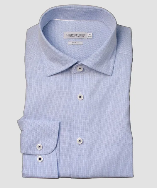 Yellow Bow 55  Hemd Slim Fit Heren Lichtblauw