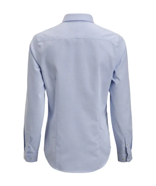 Yellow Bow 55    Hemd Contemporary Fit Dames Lichtblauw