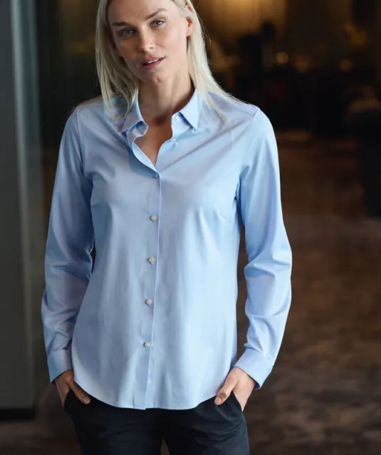 Indigo Bow 132   Hemd Contemporary Fit Dames Wit