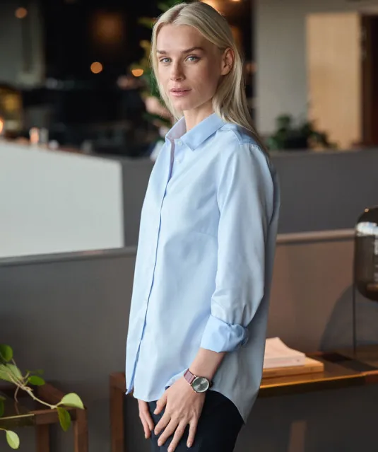 Green Bow 01  Hemd Relaxed Fit Dames Wit