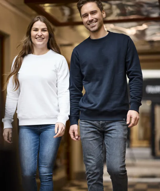 SWEATER CREW NECK LADY - GOTS GECERTIFICEERD Wit