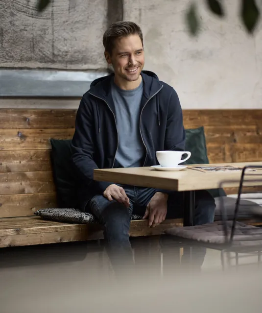 T-SHIRT MAN - GOTS GECERTIFICEERD Roestblauw