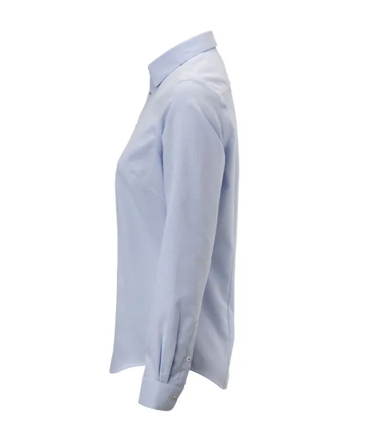 Yellow Bow 55    Hemd Contemporary Fit Dames Lichtblauw