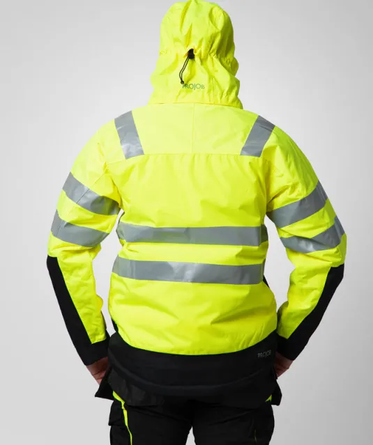 6418 GEVOERDE SIGNALISATIEJAS EN ISO 20471 KLASSE 3 Geel