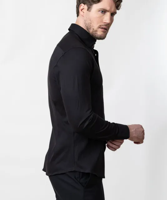 Indigo Bow 132   Hemd Regular Fit Heren Zwart