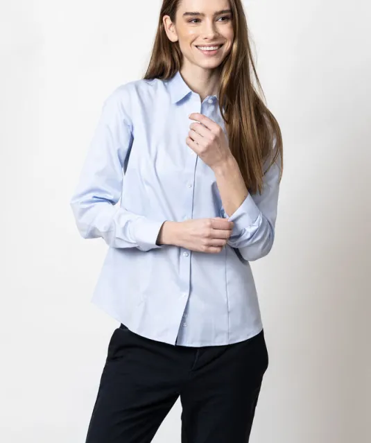 Green Bow 01  Hemd Dames Lichtblauw