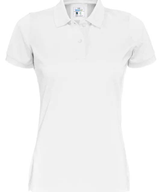 POLO PIQUE LADY - GOTS GECERTIFICEERD Wit