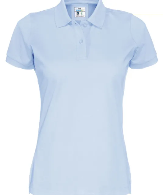 POLO PIQUE LADY - GOTS GECERTIFICEERD Lichtblauw