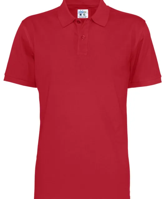POLO PIQUE MAN - GOTS GECERTIFICEERD Rood