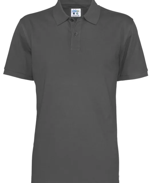 POLO PIQUE MAN - GOTS GECERTIFICEERD Antraciet