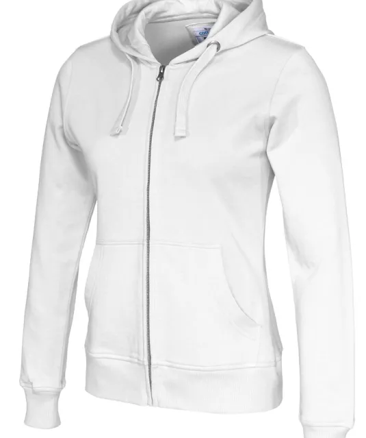 HOODIE FULL ZIP LADY - GOTS GECERTIFICEERD Wit