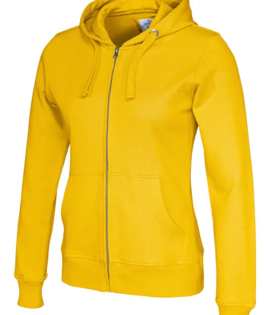 HOODIE FULL ZIP LADY - GOTS GECERTIFICEERD Geel