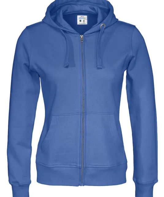 HOODIE FULL ZIP LADY - GOTS GECERTIFICEERD Wit