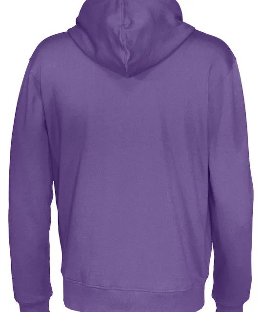 HOODIE FULL ZIP MAN - GOTS GECERTIFICEERD Paars