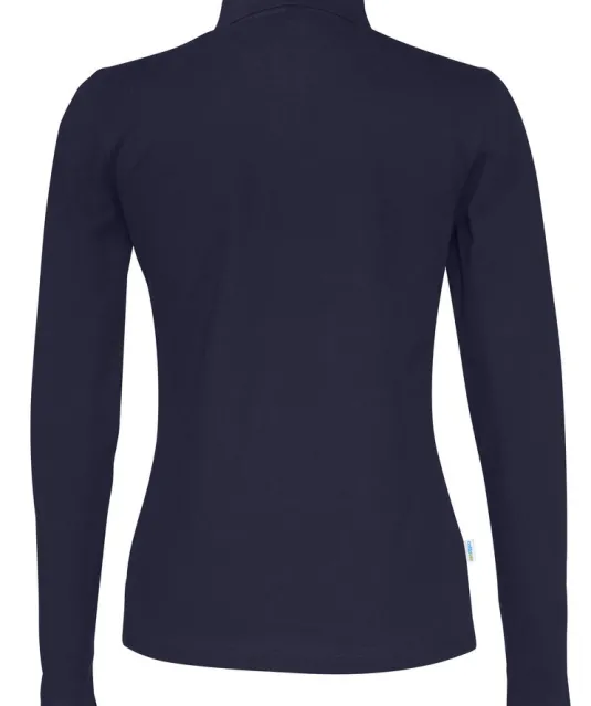 POLO PIQUE LONG SLEEVE LADY - GOTS GECERTIFICEERD Marine