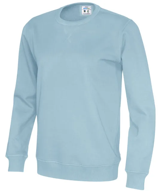 SWEATER CREW NECK UNISEX - GOTS GECERTIFICEERD Lichtblauw
