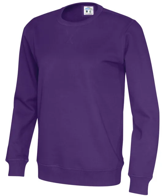 SWEATER CREW NECK UNISEX - GOTS GECERTIFICEERD Paars
