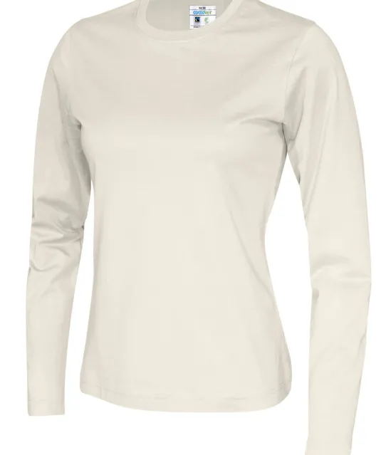 T-SHIRT LONG SLEEVE LADY - GOTS GECERTIFICEERD Ecru