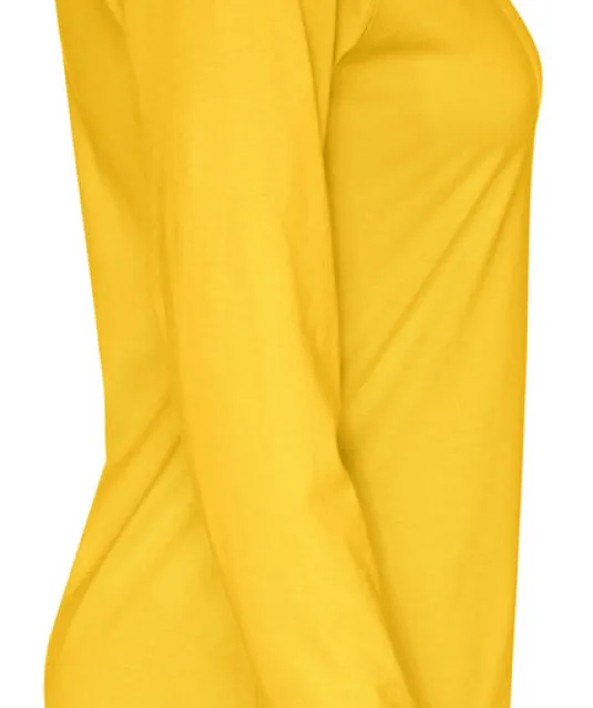 T-SHIRT LONG SLEEVE LADY - GOTS GECERTIFICEERD Geel