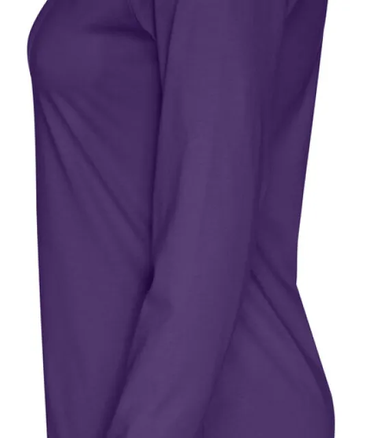 T-SHIRT LONG SLEEVE LADY - GOTS GECERTIFICEERD Paars