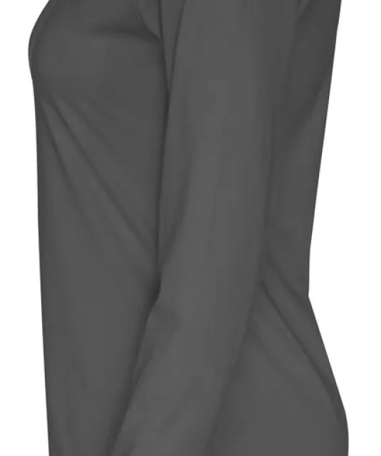 T-SHIRT LONG SLEEVE LADY - GOTS GECERTIFICEERD Antraciet