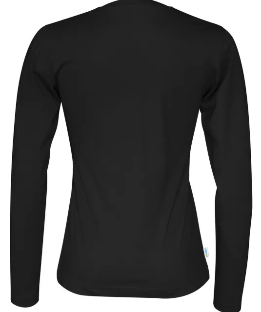 T-SHIRT LONG SLEEVE LADY - GOTS GECERTIFICEERD Zwart
