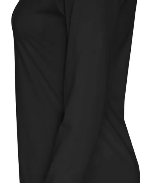 T-SHIRT LONG SLEEVE LADY - GOTS GECERTIFICEERD Zwart