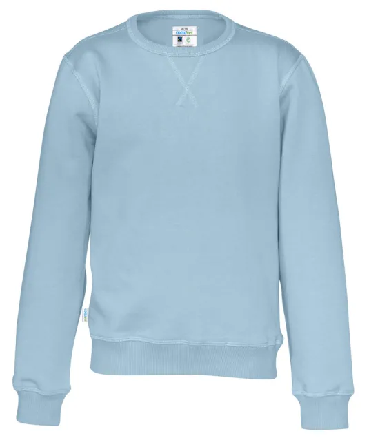 SWEATER CREW NECK KID - GOTS GECERTIFICEERD Lichtblauw