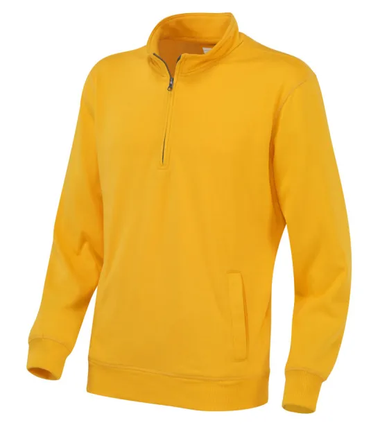 SWEATER HALF ZIP UNISEX - GOTS GECERTIFICEERD Geel