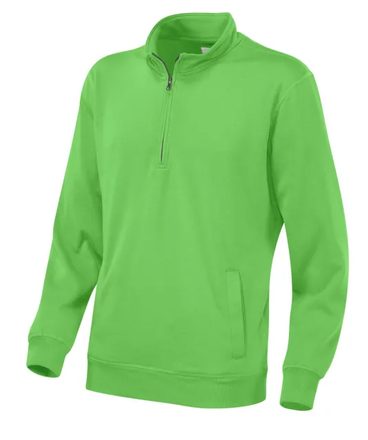 SWEATER HALF ZIP UNISEX - GOTS GECERTIFICEERD Groen