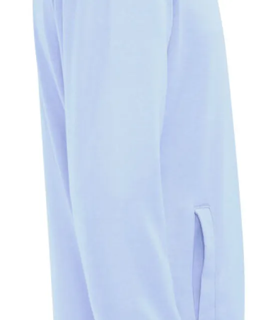 SWEATER HALF ZIP UNISEX - GOTS GECERTIFICEERD Lichtblauw