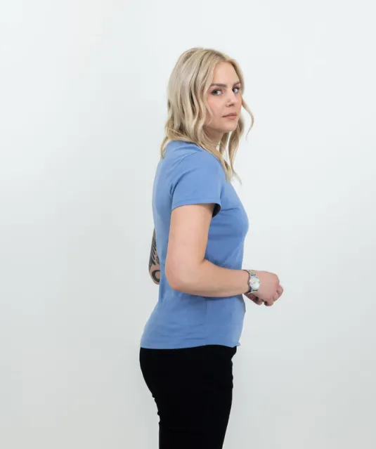 American U  T-Shirt Dames Wit