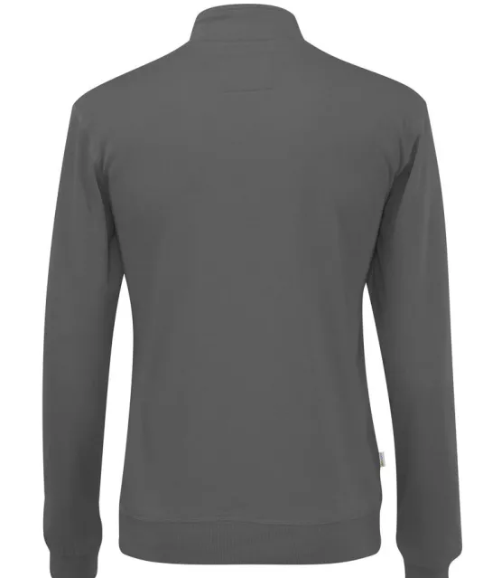SWEATER HALF ZIP UNISEX - GOTS GECERTIFICEERD Antraciet