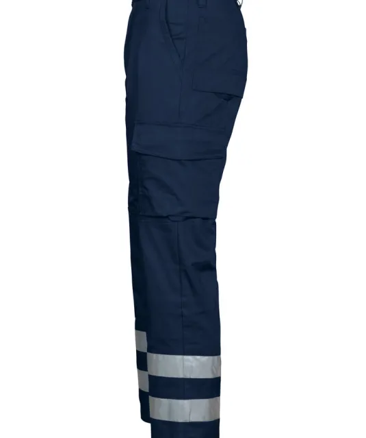 2517 BROEK MET KNIEZAKKEN EN REFLECTIEBANDEN Marine