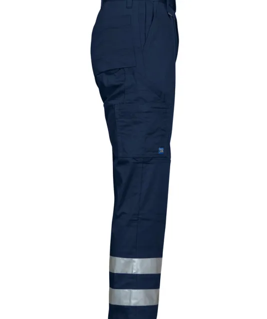 2517 BROEK MET KNIEZAKKEN EN REFLECTIEBANDEN Marine