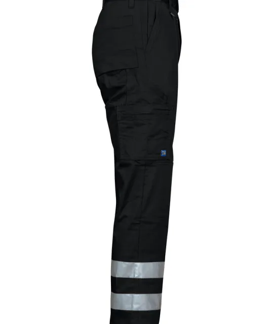 2517 BROEK MET KNIEZAKKEN EN REFLECTIEBANDEN Zwart