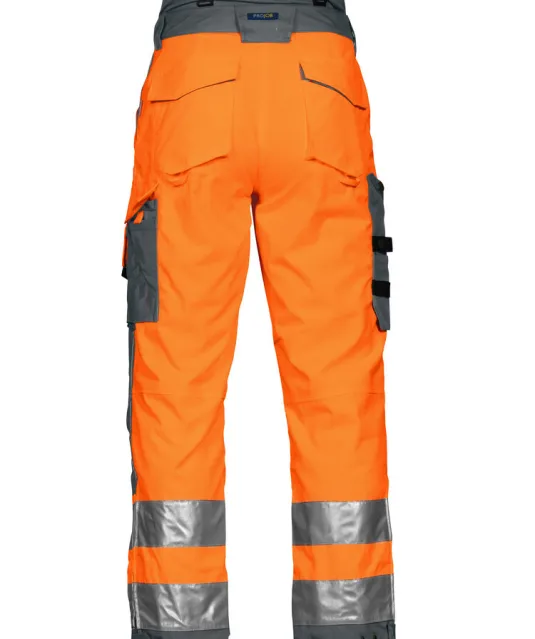 6514 GEVOERDE SIGNALISATIEREGENBROEK EN ISO 20471 KLASSE 2 Oranje