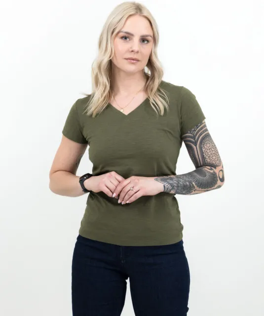 Whailford T-Shirt Dames Mosgroen