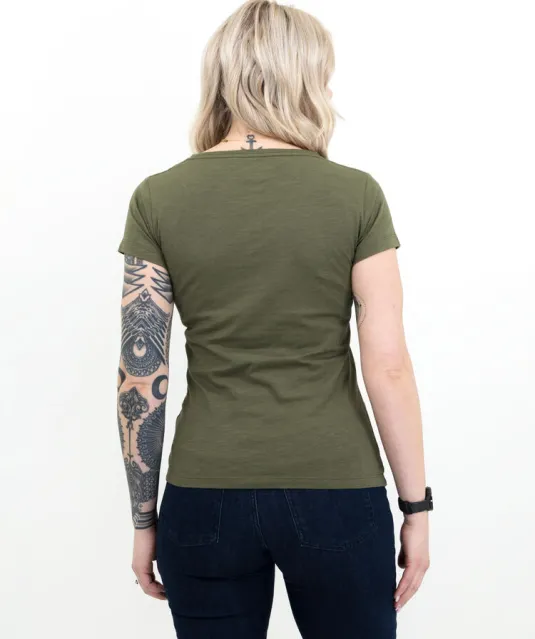 Whailford T-Shirt Dames Mosgroen