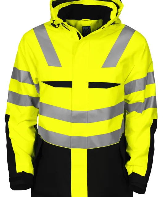 6418 GEVOERDE SIGNALISATIEJAS EN ISO 20471 KLASSE 3 Geel