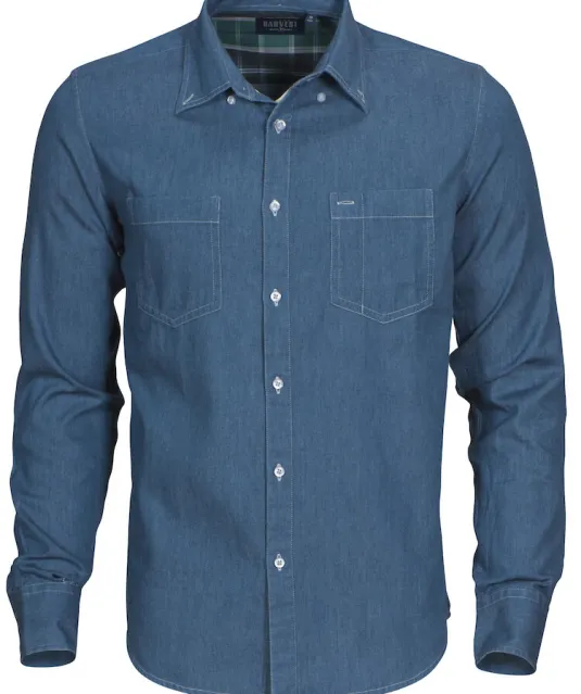 Jupiter Hemd Heren Denim blauw