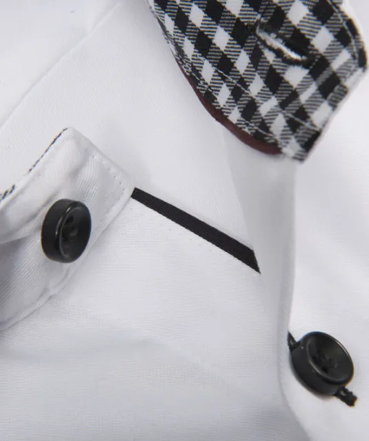 Red Bow 20  Hemd Slim Fit Heren Wit/zwart