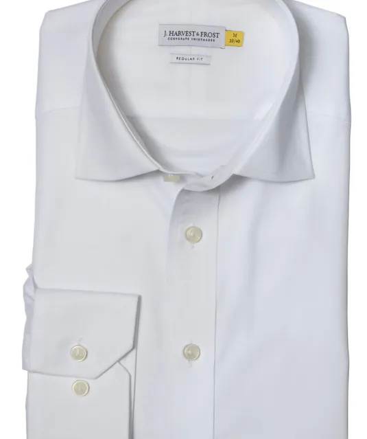 Yellow Bow 50 Hemd Regular Fit Heren Wit