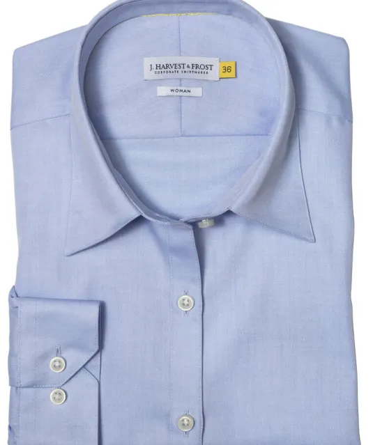 Yellow Bow 50  Hemd Dames Lichtblauw